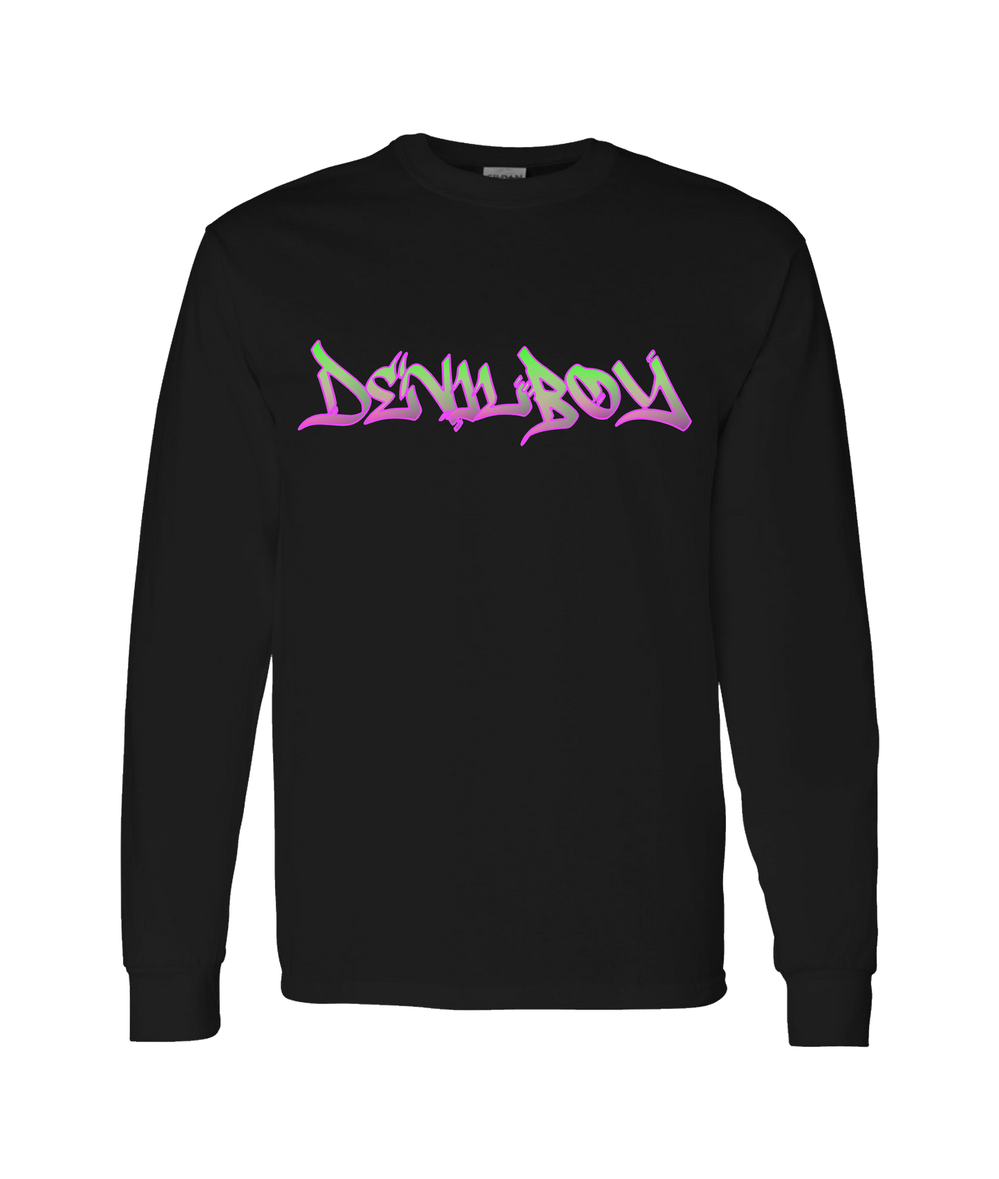 V-DBOTOP - DESIGN 2 - Black Long Sleeve T