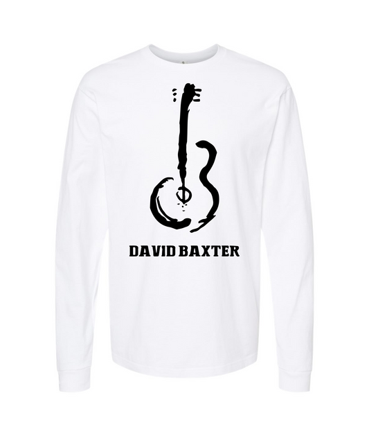 David Wayne Baxter - Guitar Logo - White Long Sleeve T