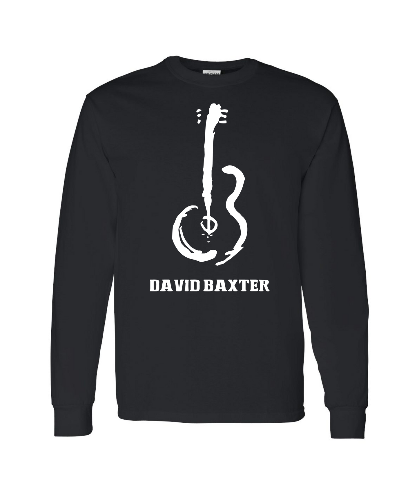 David Wayne Baxter - Guitar Logo - Black Long Sleeve T
