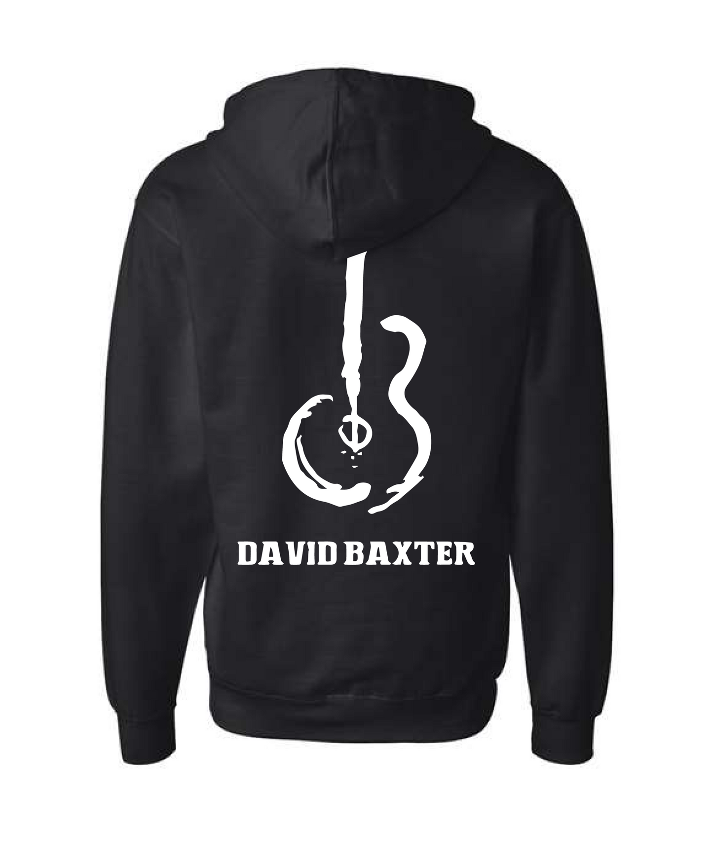 David Wayne Baxter - Guitar Logo - Black Zip Hoodie