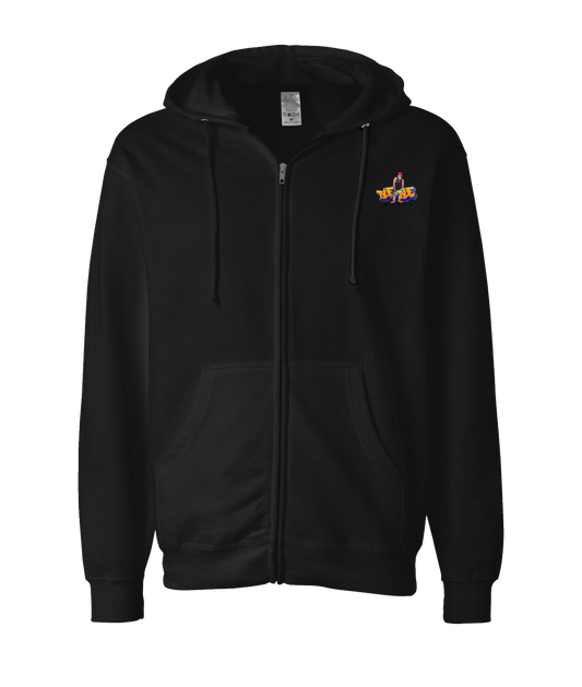 V-DCMCTOP - RUE - Black Zip Up Hoodie