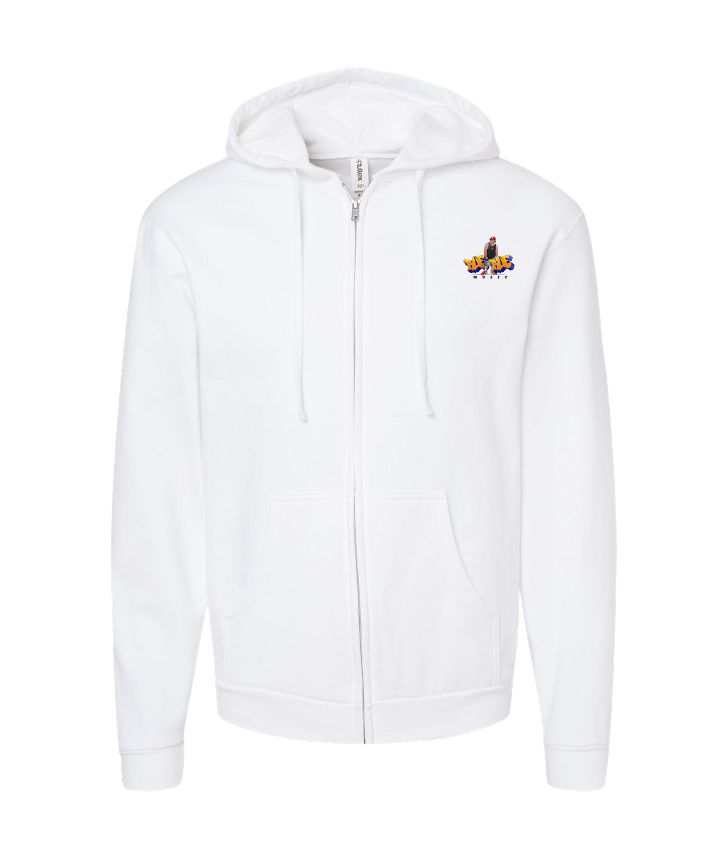 Dynamic Cert Music Collective - RUE - White Zip Up Hoodie