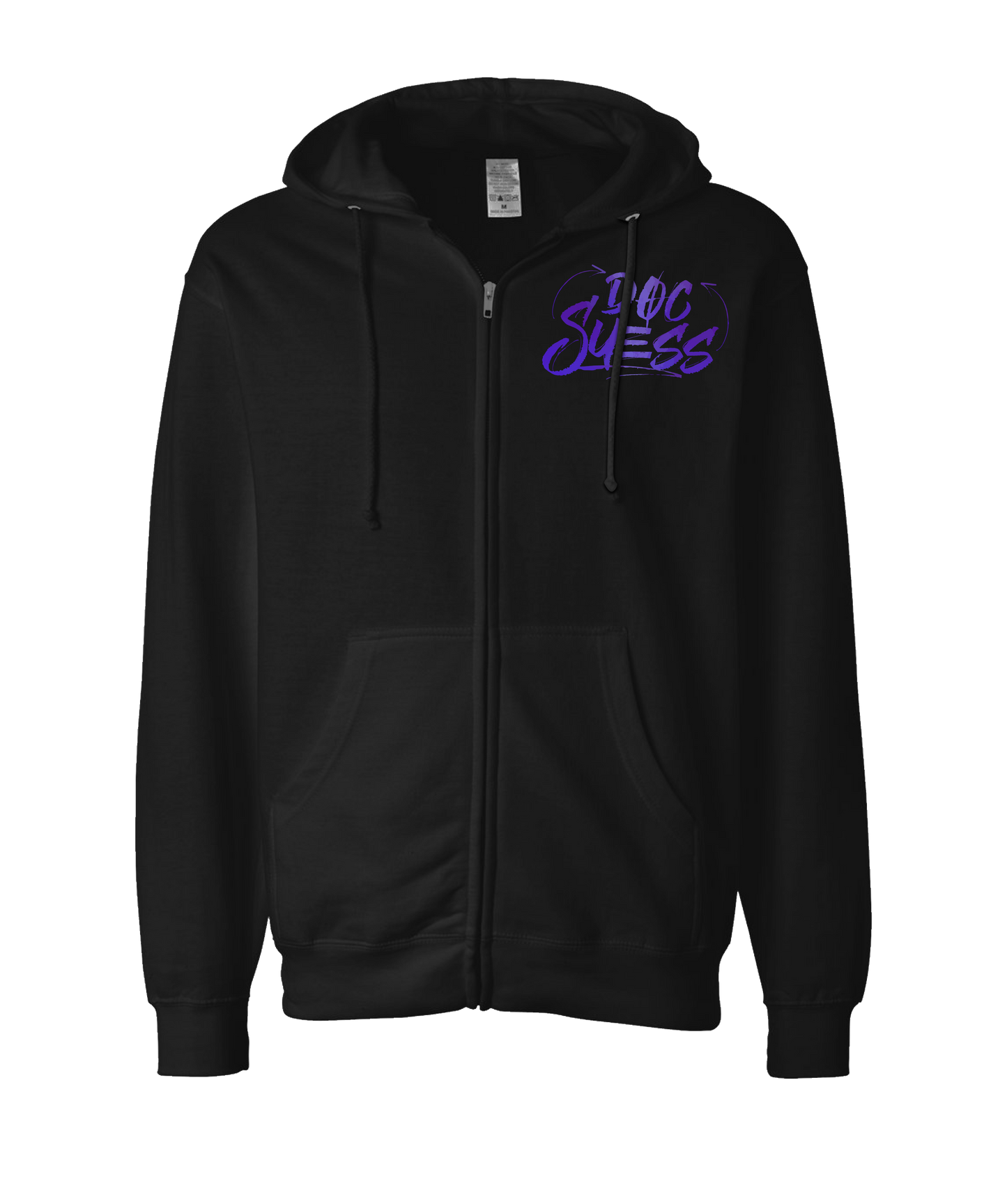 V-DCSMTOP - Doc Suess - Black Zip Up Hoodie