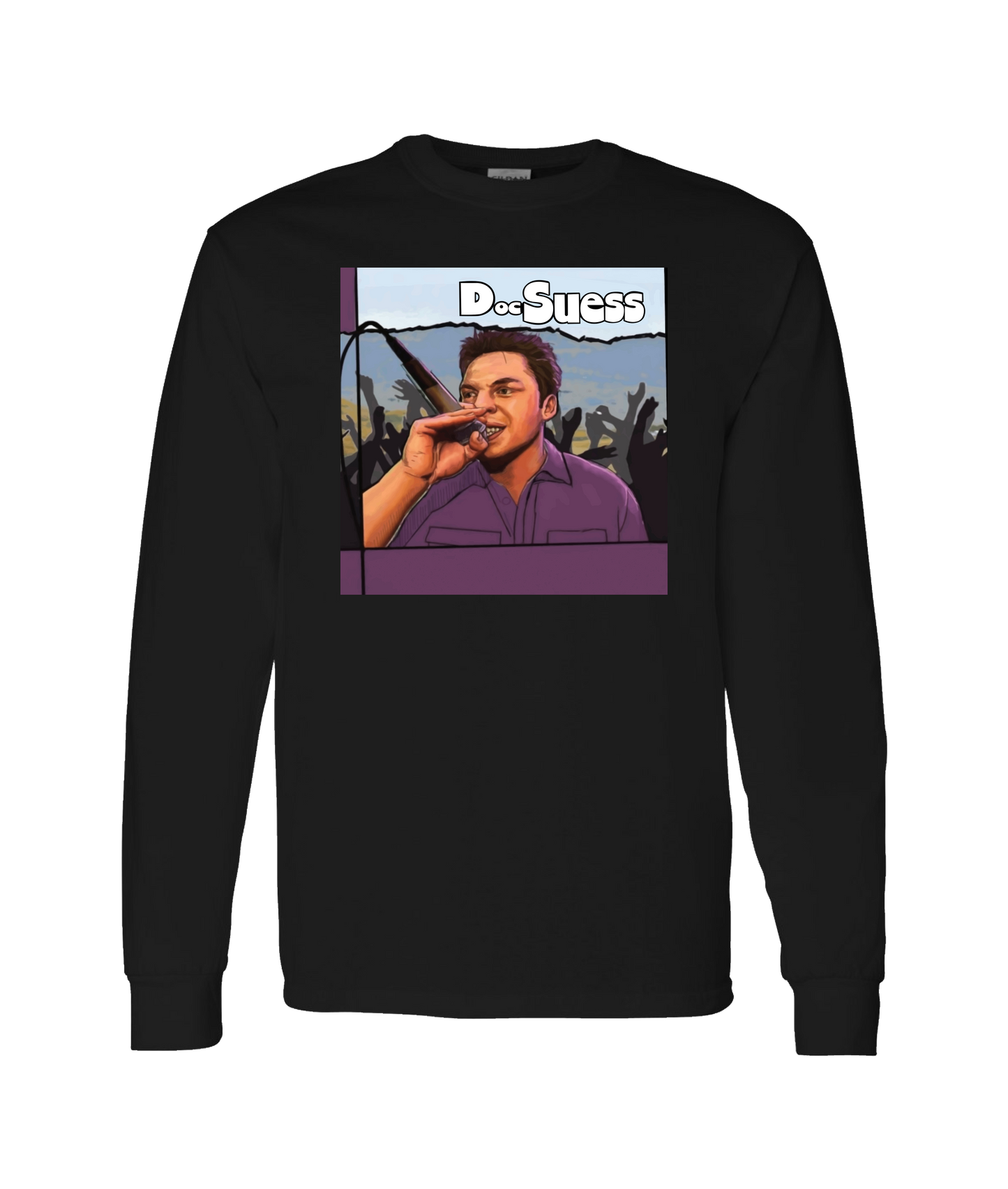 DocSuessMusic - Album Cover - Black Long Sleeve T