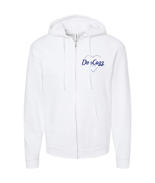 V-DCTOP - DESIGN 1 - White Zip Up Hoodie