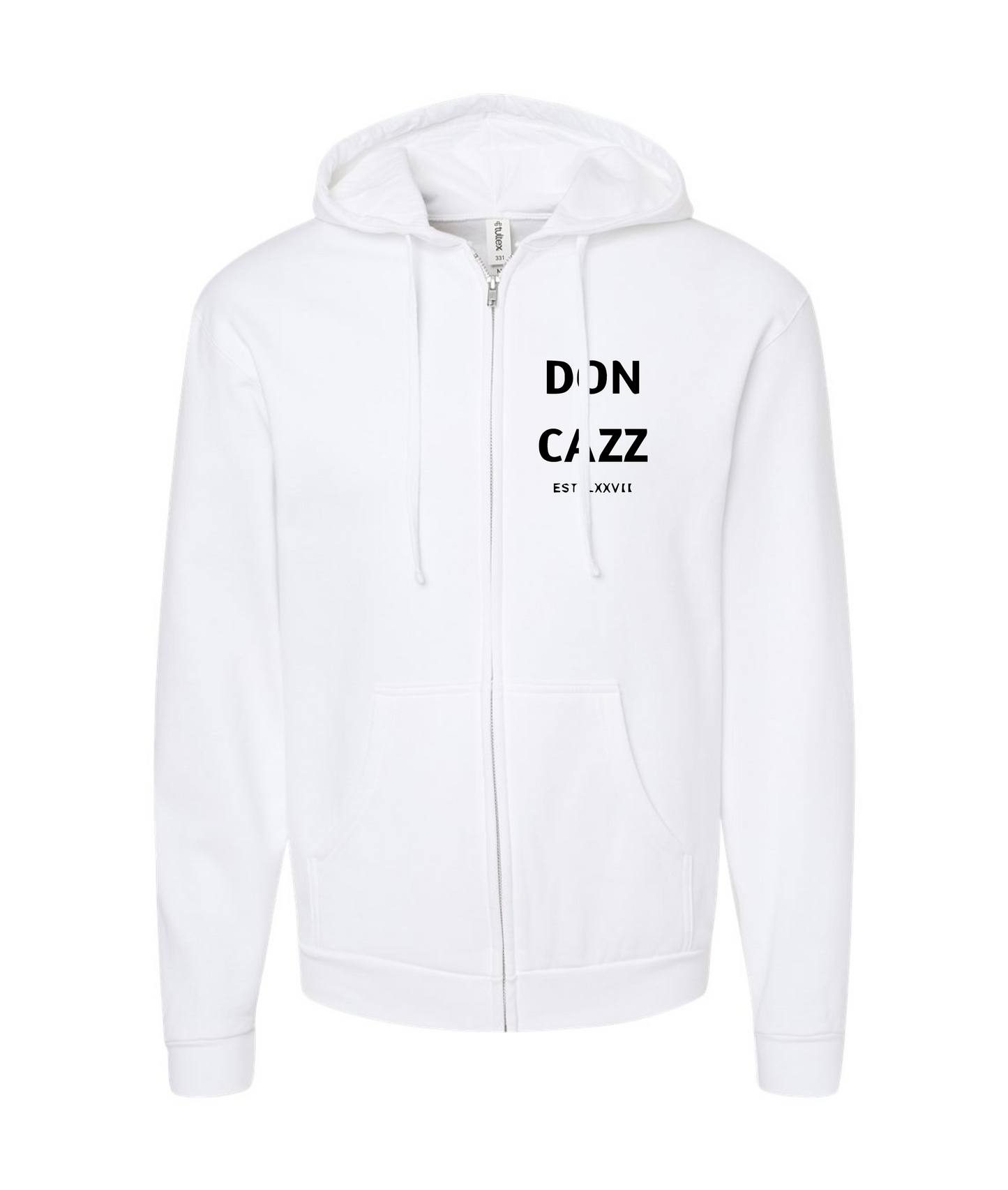 V-DCTOP - DESIGN 2 - White Zip Up Hoodie