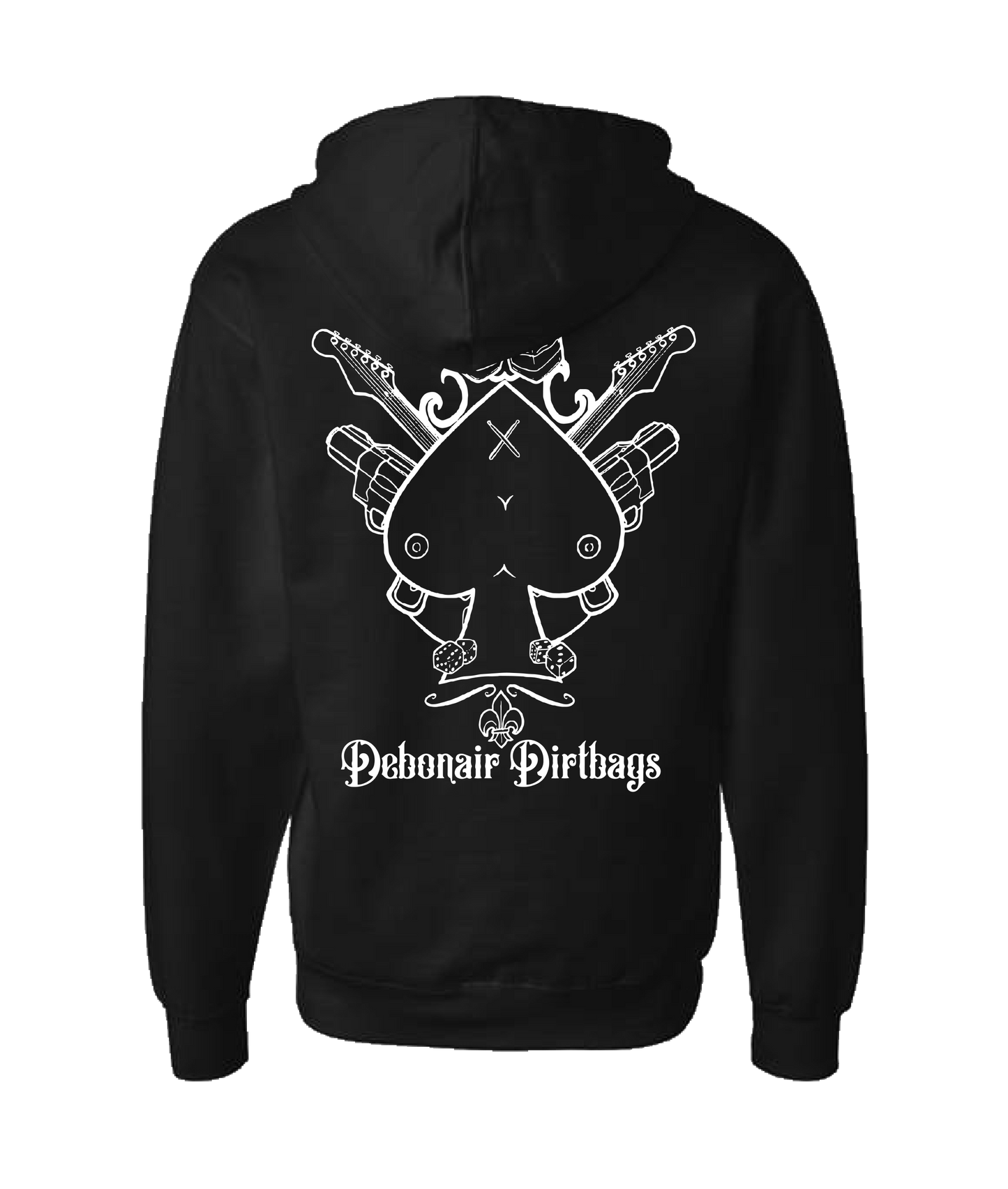 Debonair Dirtbags - Bubon Logo - Black Zip Up Hoodie