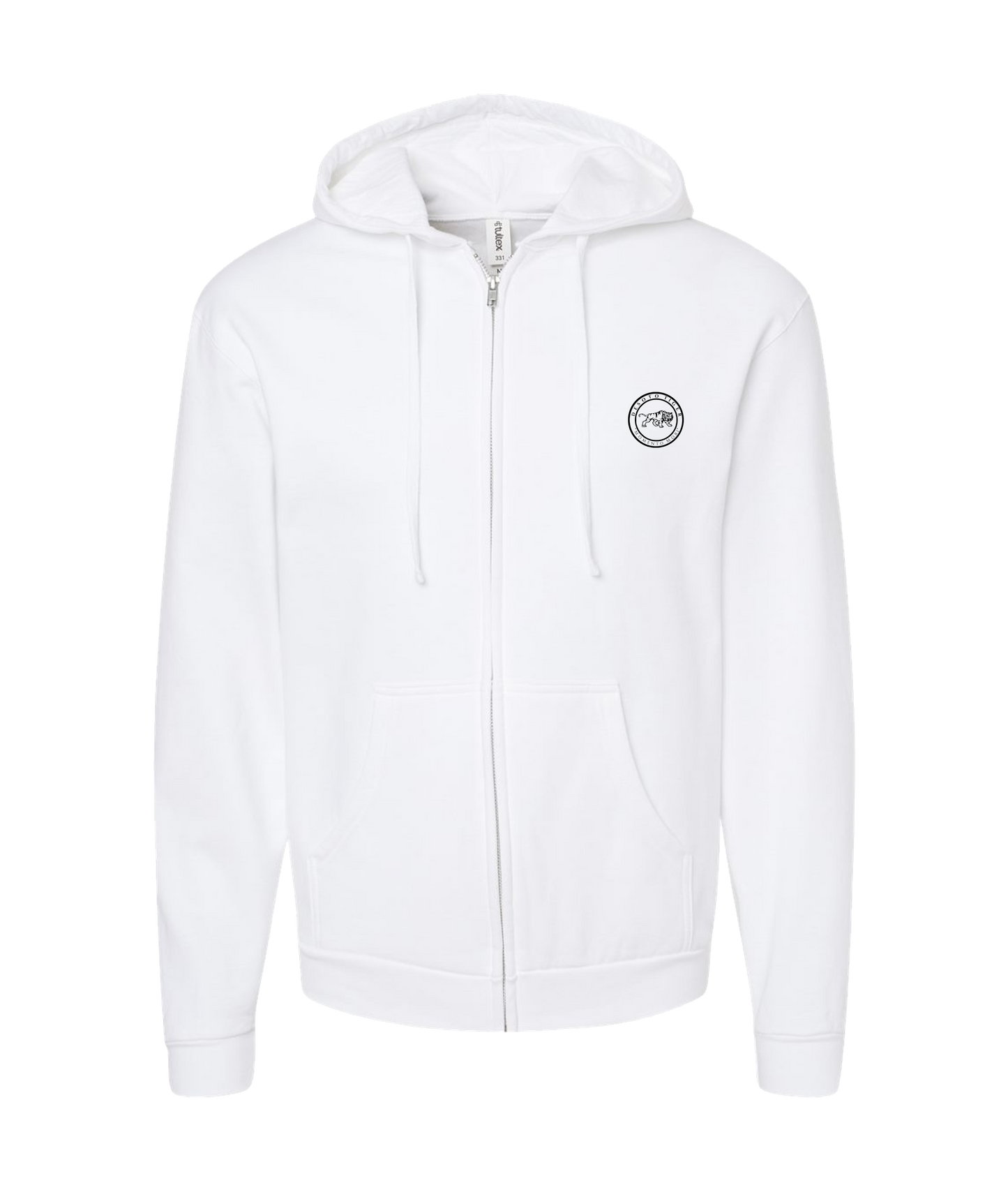 Desoto Tiger - LOGO 1 - White Zip Up Hoodie