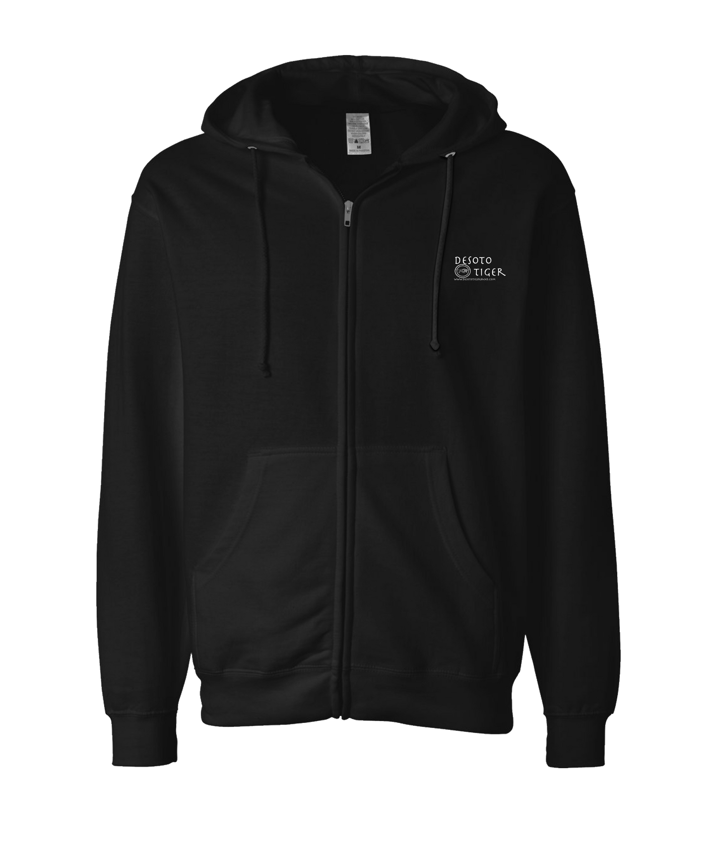 Desoto Tiger - LOGO 2 - Black Zip Up Hoodie