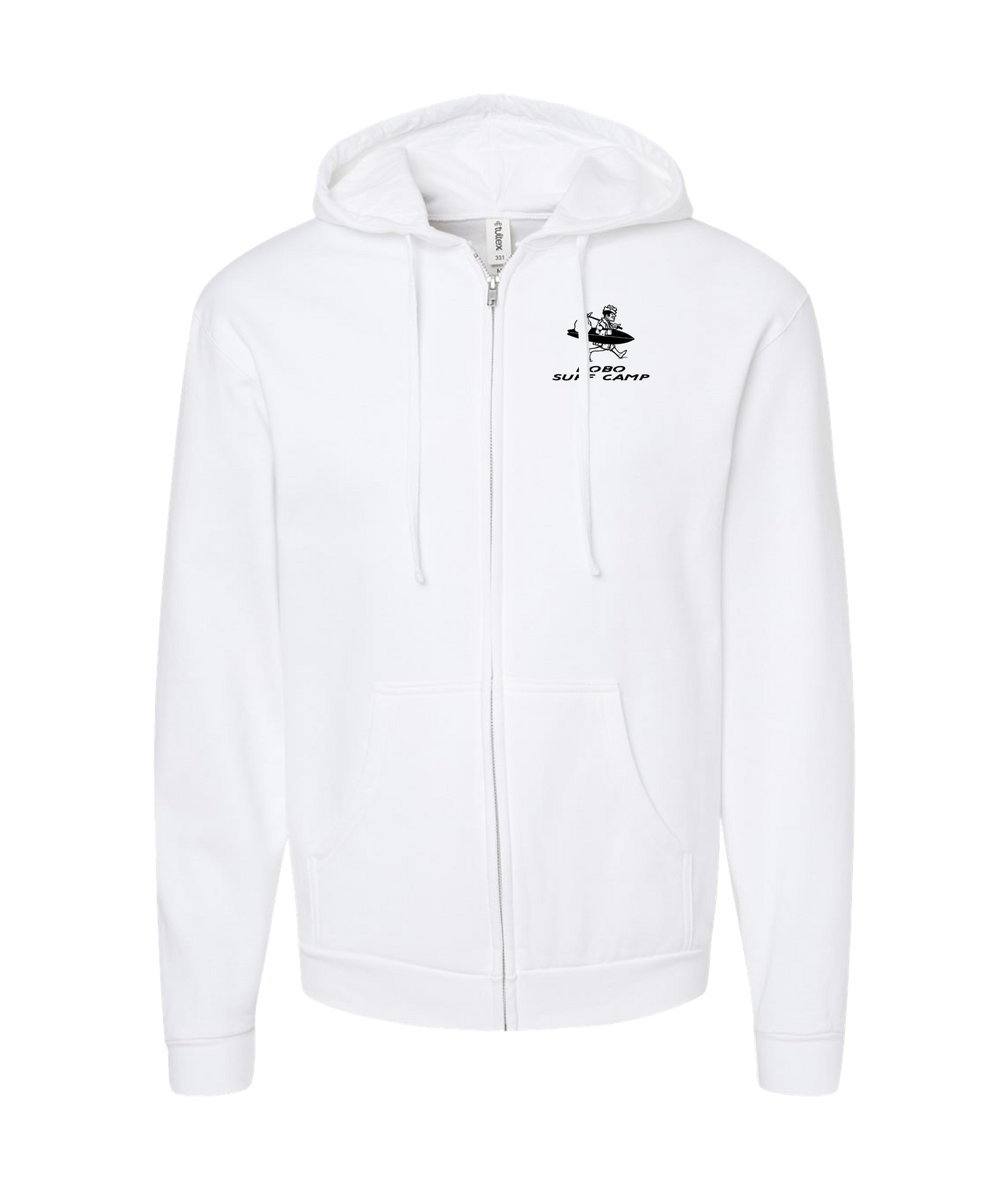 Dugz Shirtz - Hobo Surf Camp - White Zip Up Hoodie