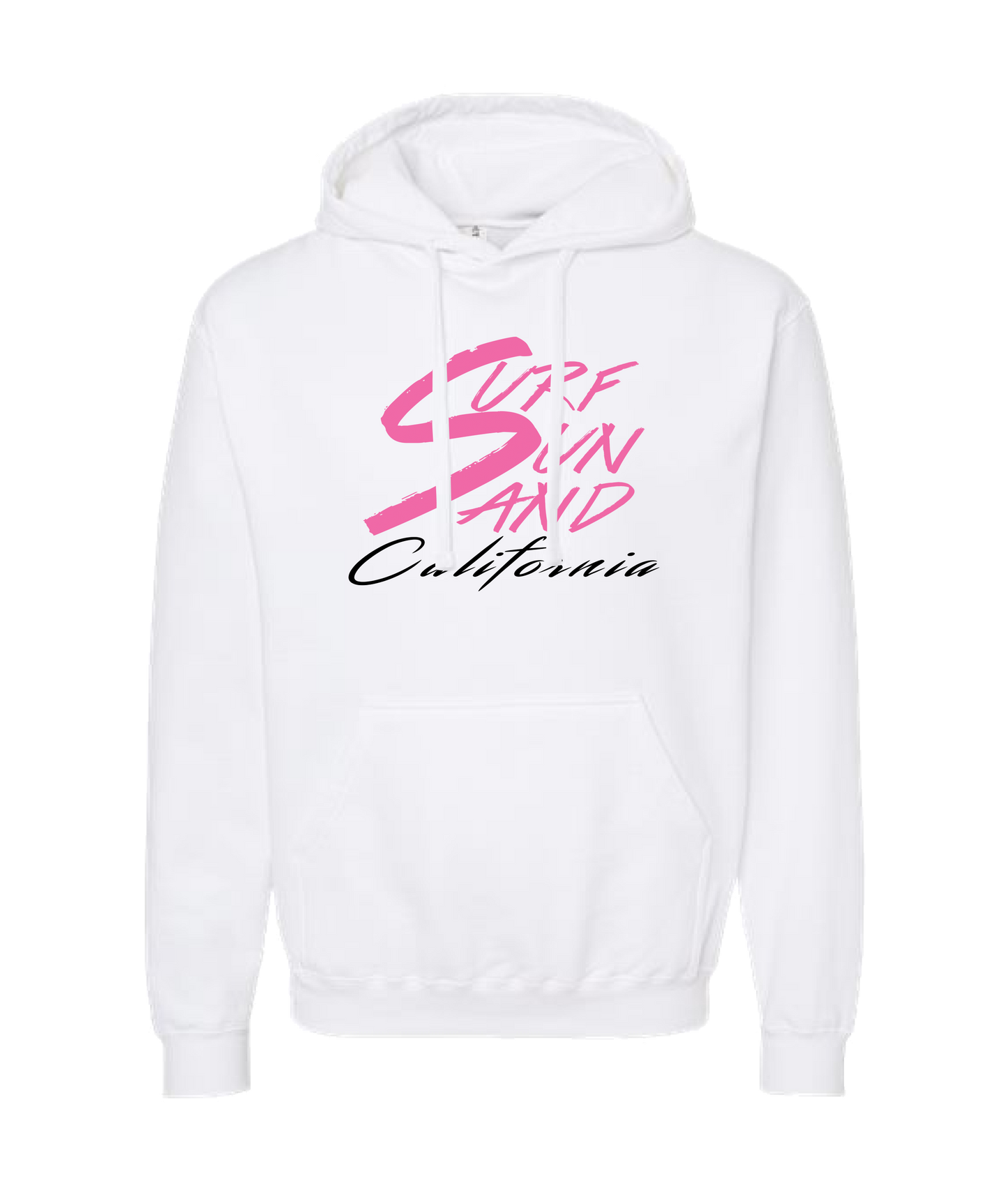 Dugz Shirtz - Surf, Sun, And California - White Hoodie