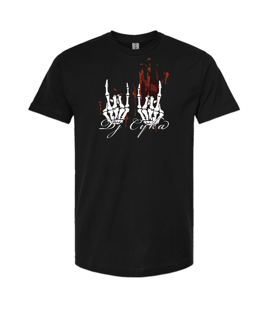 DJ Cyka - Skeleton Horns - Black T-Shirt