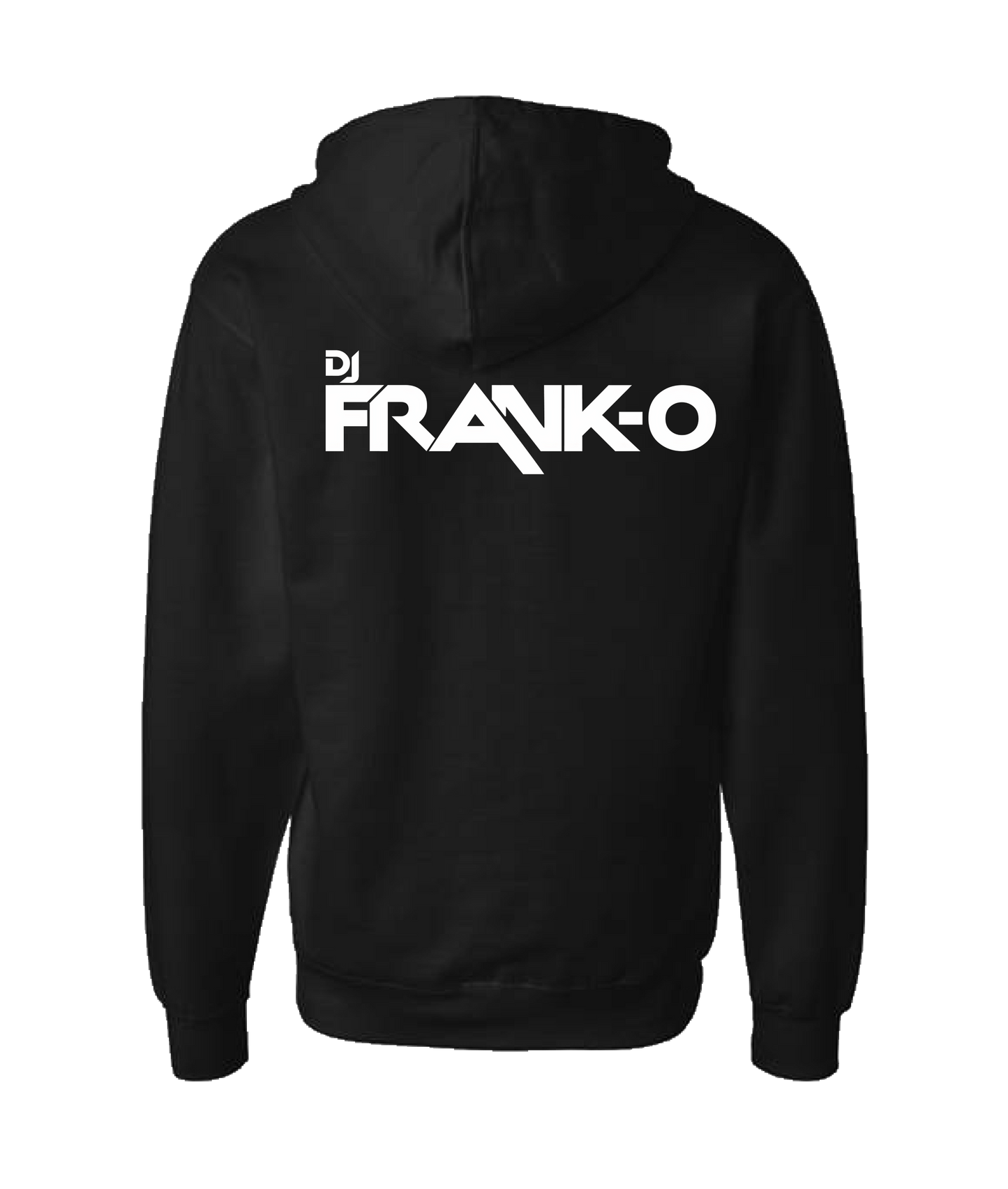 DJ FRANK - O - Logo - Black Zip Up Hoodie