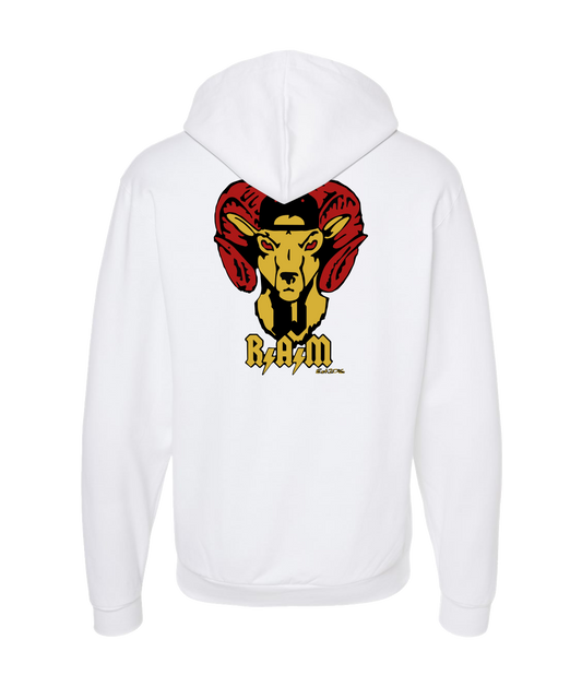 DJ R.A.M - Logo - White Zip Up Hoodie