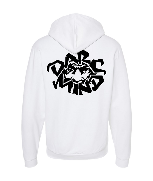 DARC MIND - Logo 1 - White Zip Up Hoodie