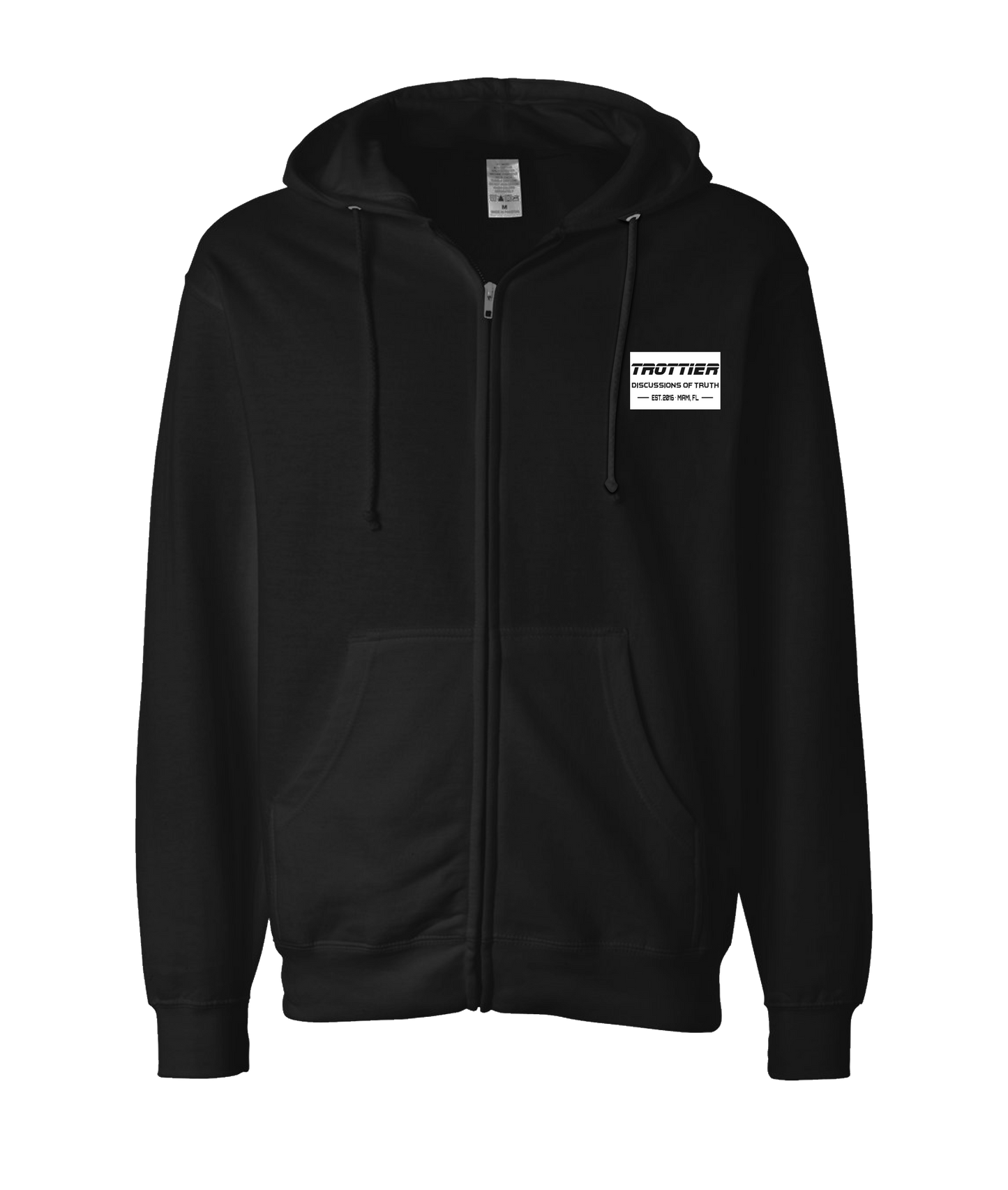 V-DOTTOP - TROTTIER - Black Zip Up Hoodie