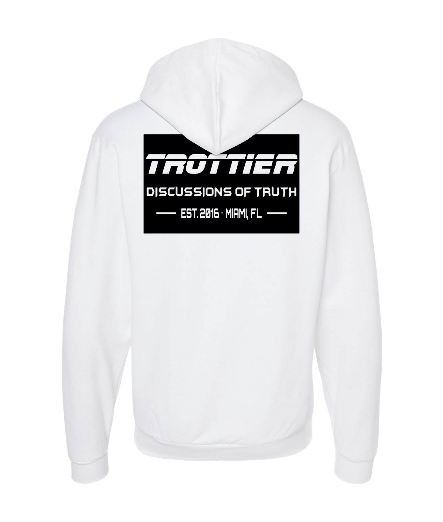 Discussions of Truth - TROTTIER - White Zip Up Hoodie
