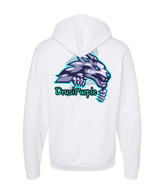 DrusiPurple - Logo - White Zip Up Hoodie