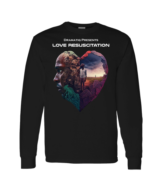 Dramatiq - LOVE RESUSCITATION LOGO 1 - Black Long Sleeve T