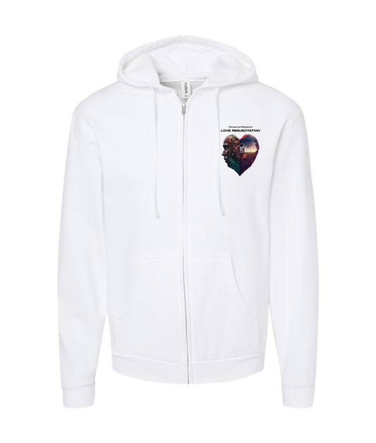 V-DRATOP - DESIGN 1 - White Zip Up Hoodie