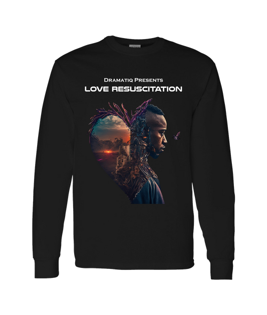 Dramatiq - LOVE RESUSCITATION LOGO 2 - Black Long Sleeve T