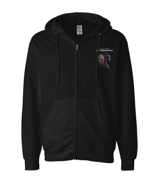 V-DRATOP - DESIGN 2 - Black Zip Up Hoodie
