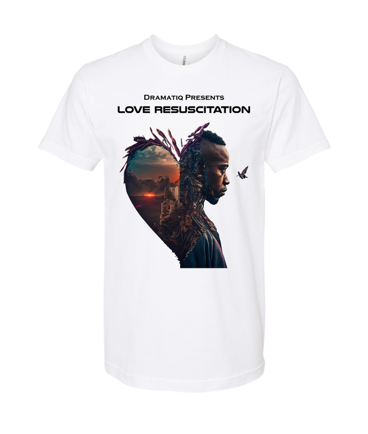 Dramatiq - LOVE RESUSCITATION LOGO 2 - White T Shirt