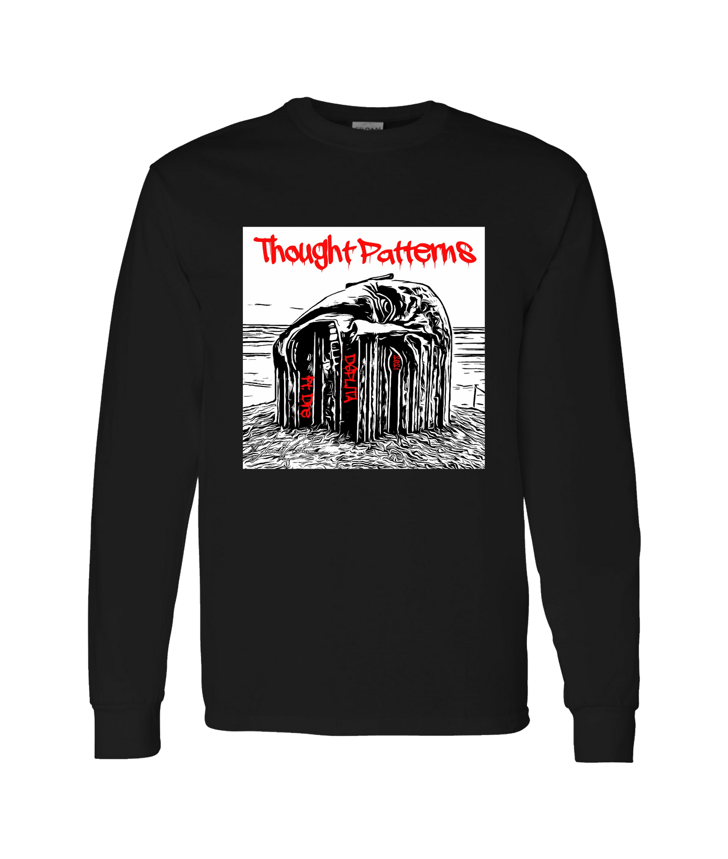 Dsplita - Thought Patterns - Black Long Sleeve T