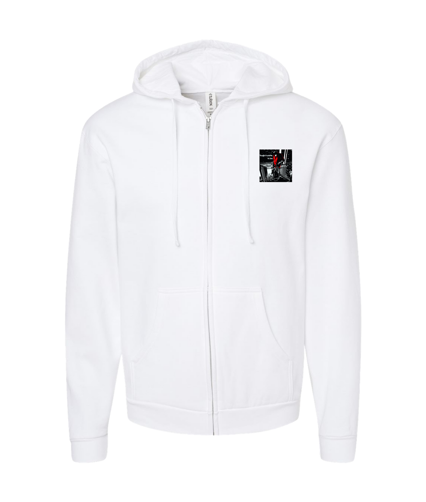 Dsplita - Thought Patterns - White Zip Up Hoodie