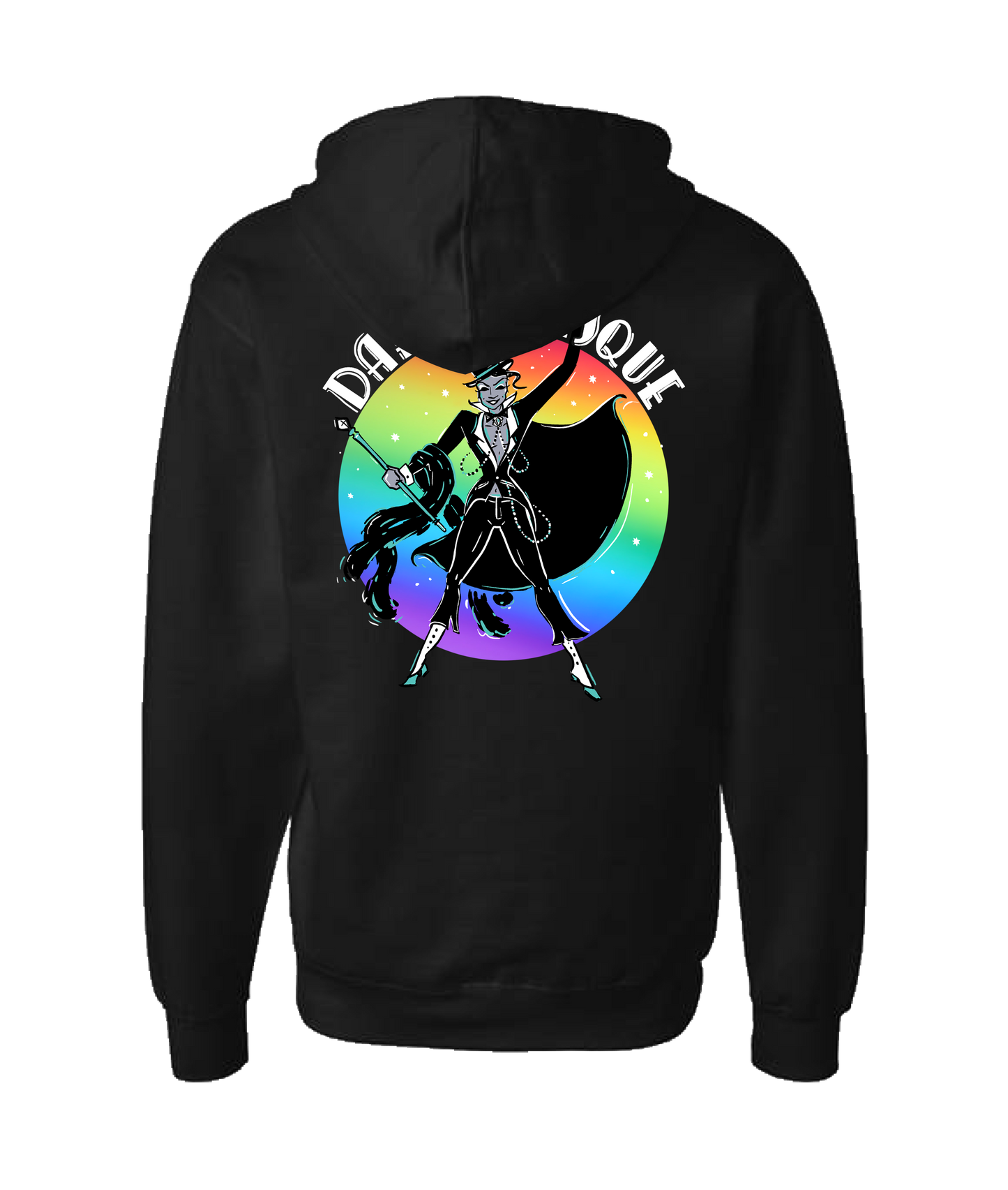 Dapperlesque - Logo - Black Zip Up Hoodie