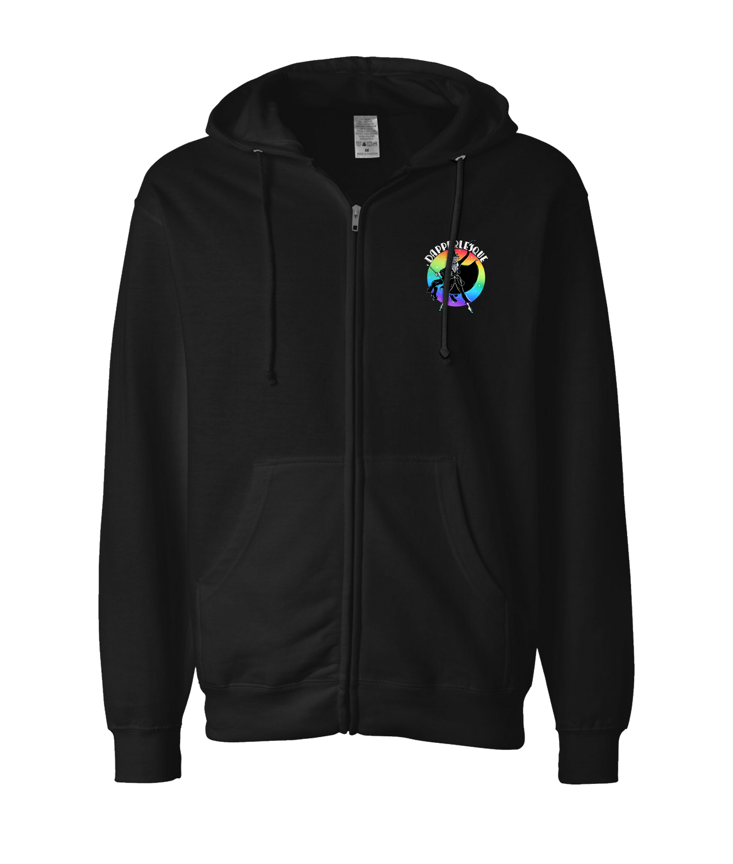 Dapperlesque - Logo - Black Zip Up Hoodie