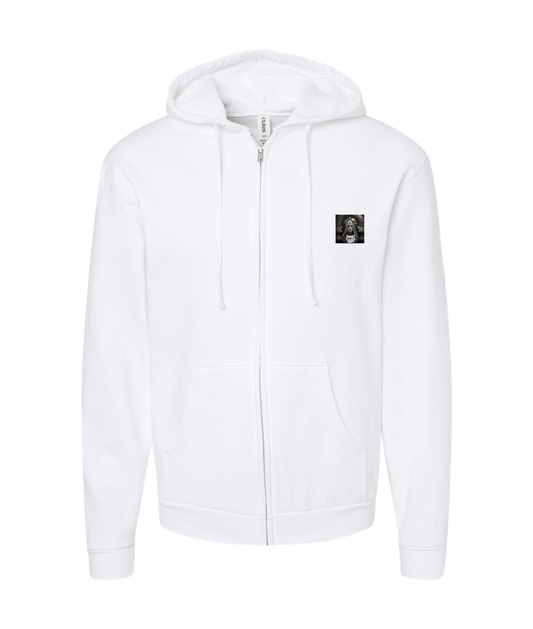 V-DUTOP - DESIGN 9 - White Zip Up Hoodie