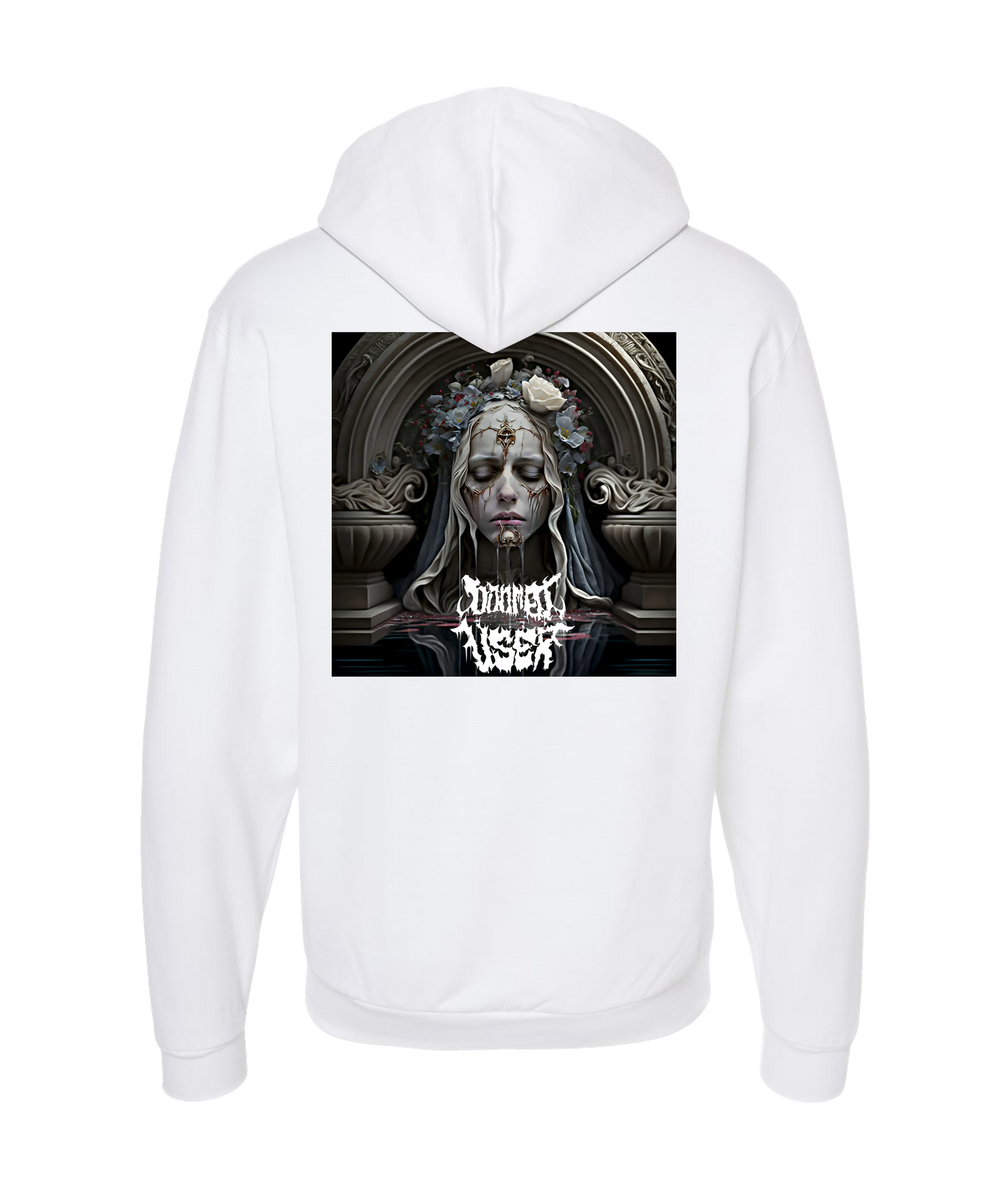 V-DUTOP - DESIGN 9 - White Zip Up Hoodie