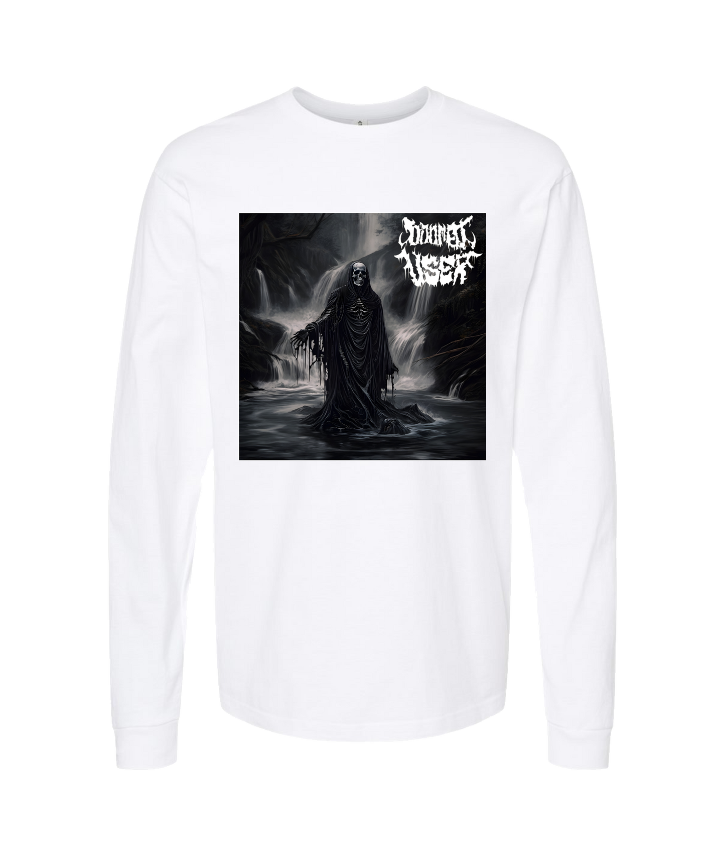Doomed User - Cryptic Tomb - White Long Sleeve T