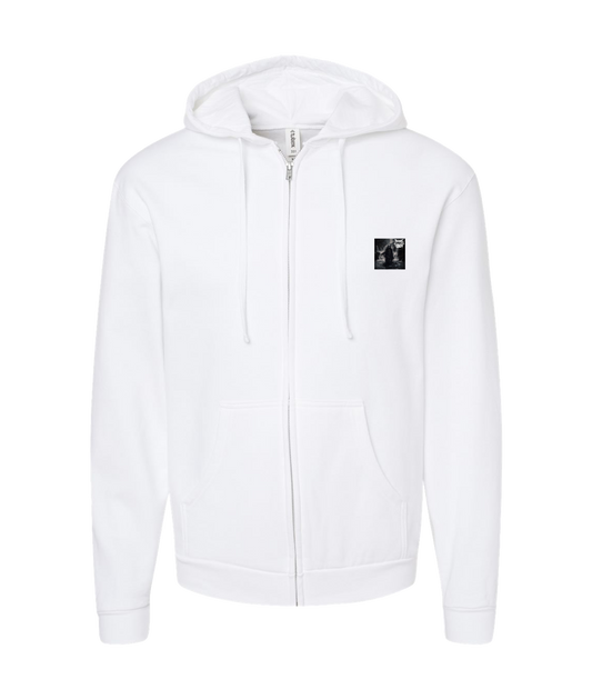 Doomed User - Cryptic Tomb - White Zip Up Hoodie