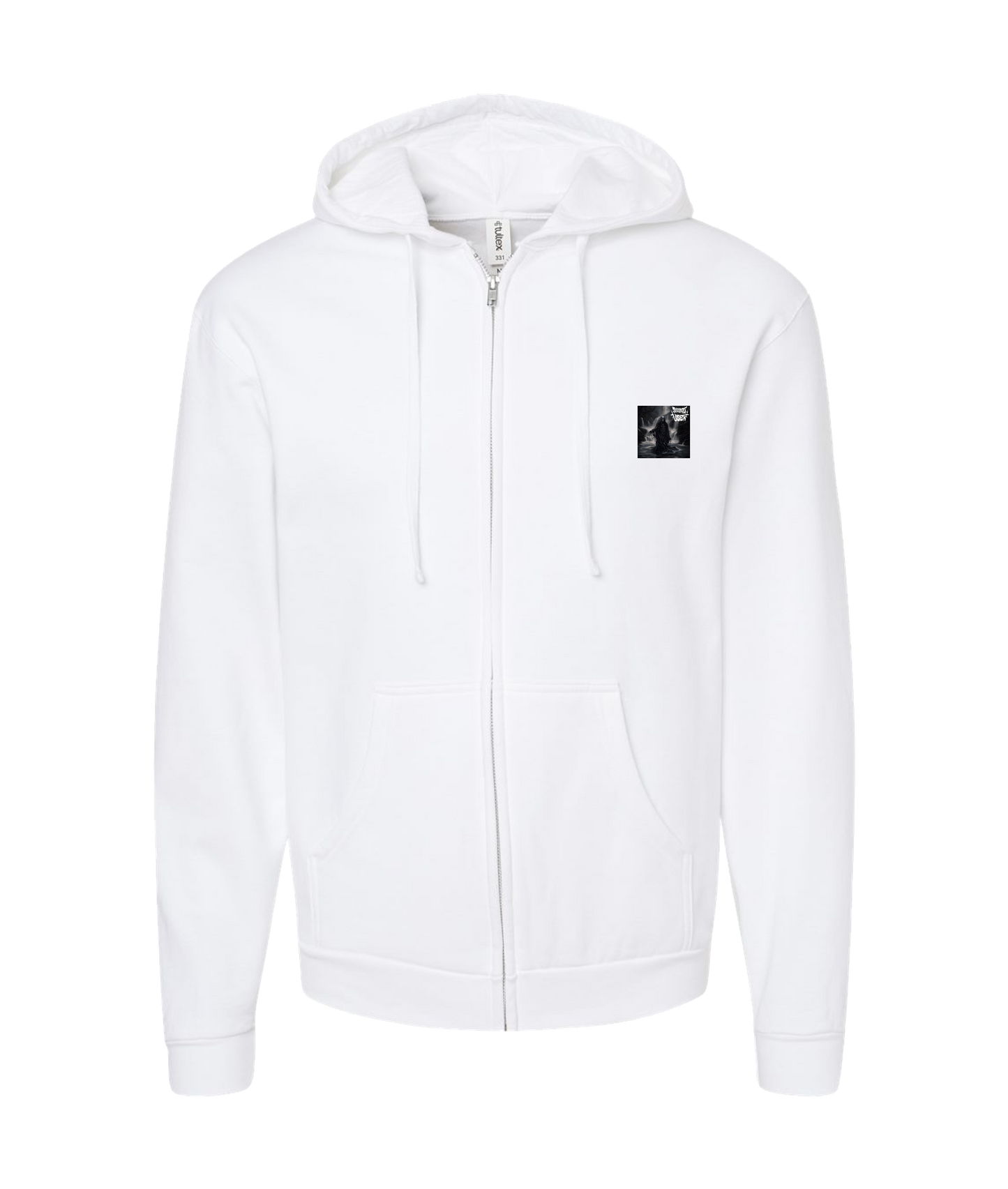 V-DUTOP - DESIGN 10 - White Zip Up Hoodie