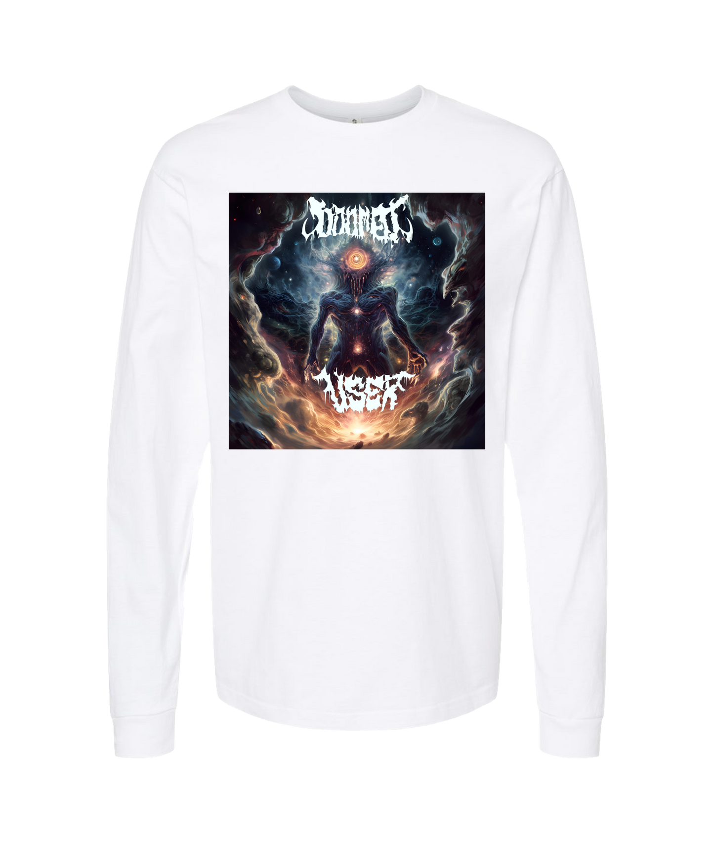 Doomed User - Azazel The Abomination - White Long Sleeve T