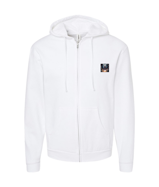 V-DUTOP - DESIGN 11 - White Zip Up Hoodie