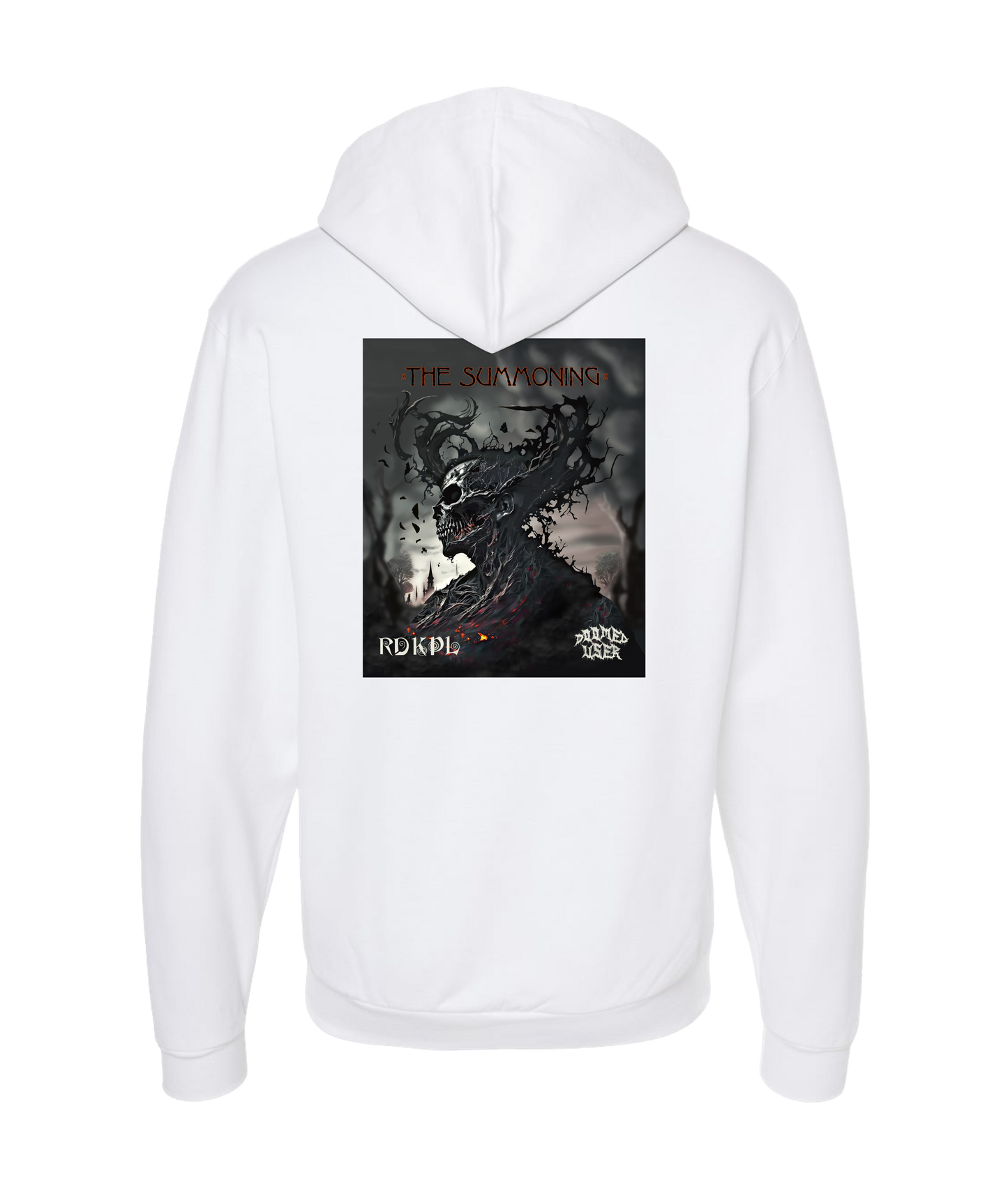 V-DUTOP - DESIGN 5 - White Zip Up Hoodie