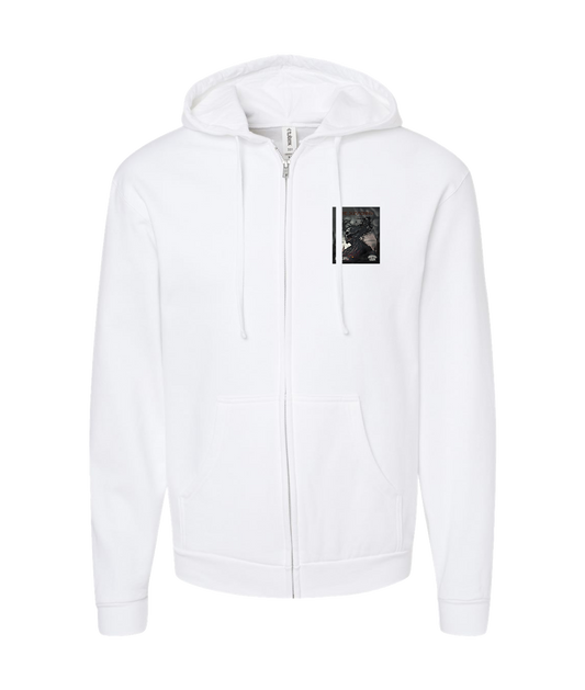 V-DUTOP - DESIGN 5 - White Zip Up Hoodie