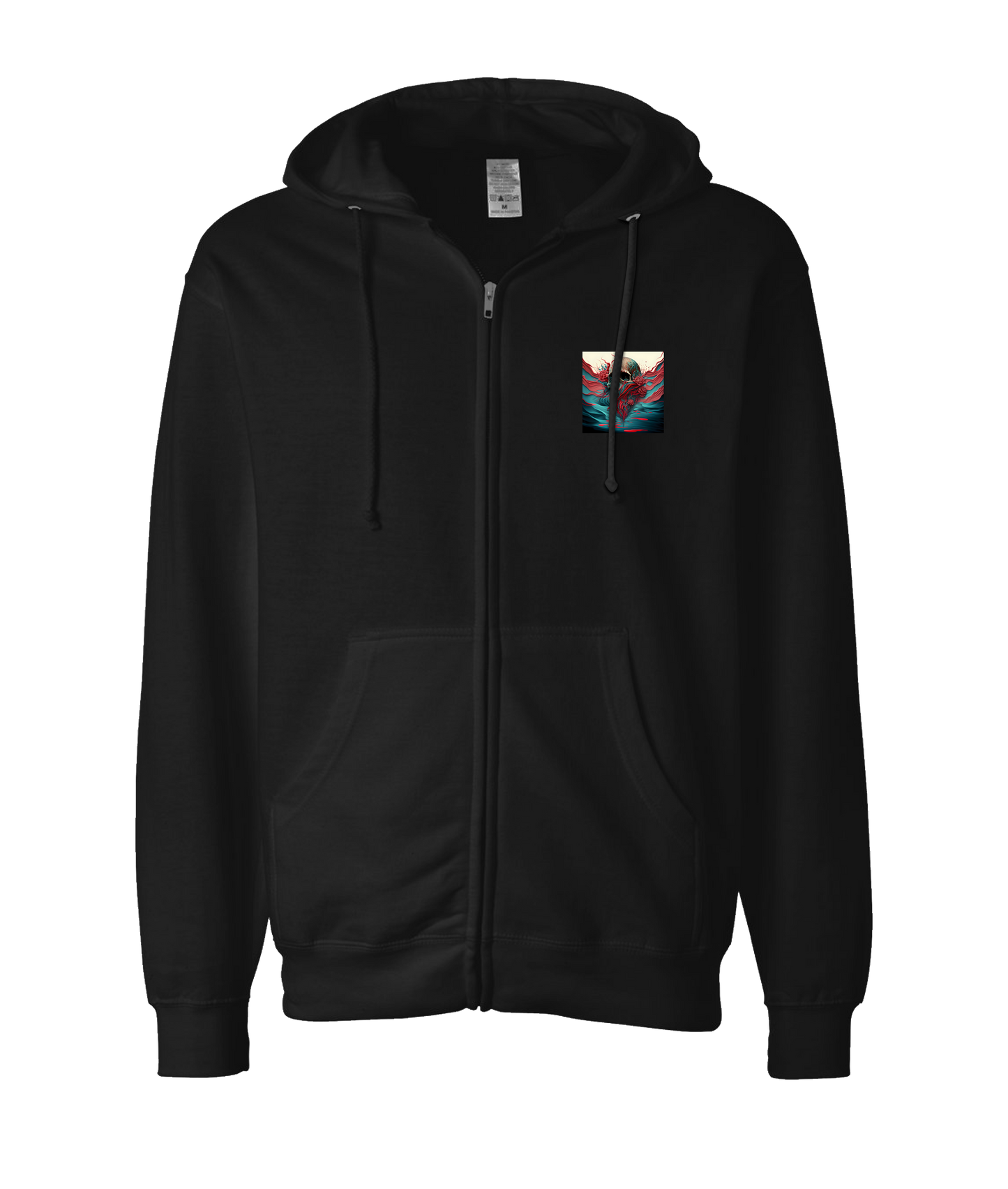 V-DUTOP - DESIGN 7 - Black Zip Up Hoodie