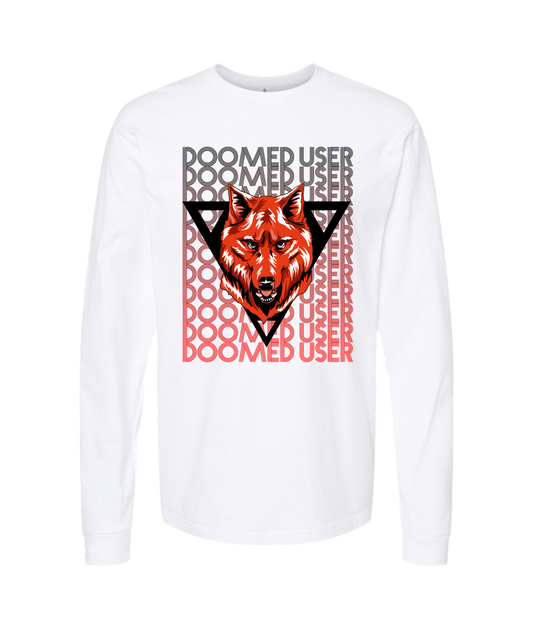 Doomed User - Wolf Red - White Long Sleeve T