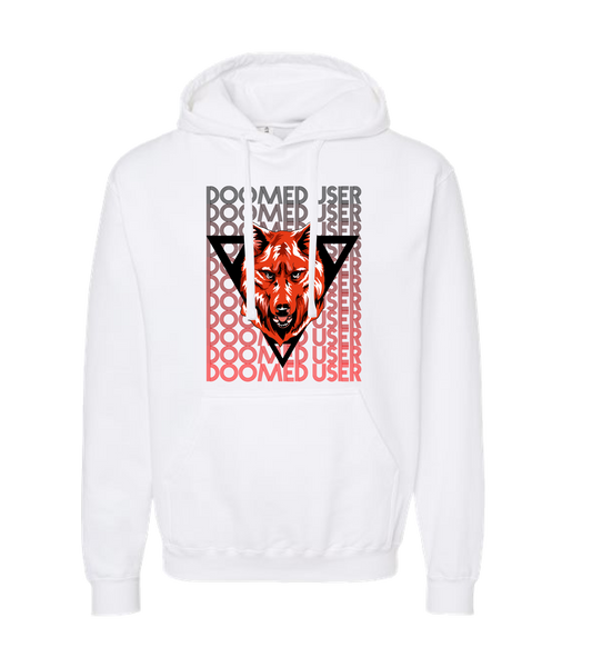 Doomed User - Wolf Red - White Hoodie