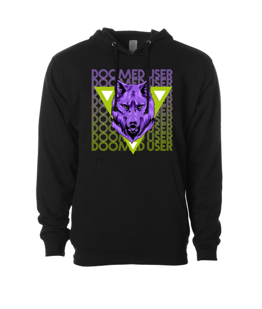 Doomed User - Wolf Purple - Black Hoodie