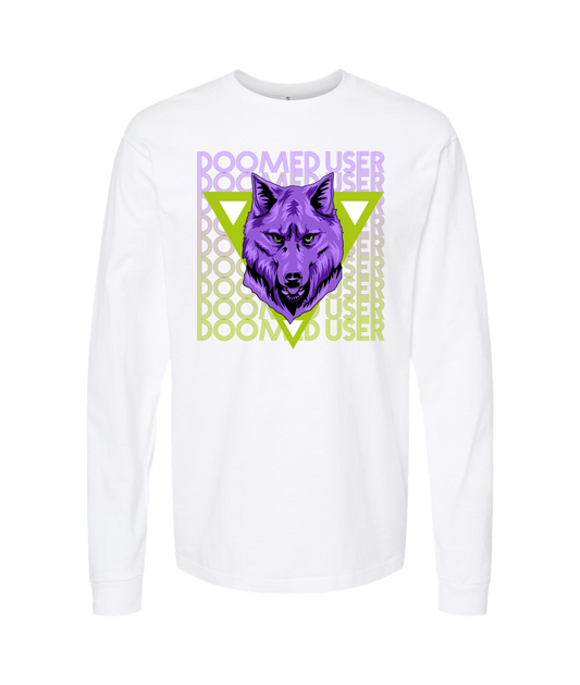 Doomed User - Wolf Purple - White Long Sleeve T