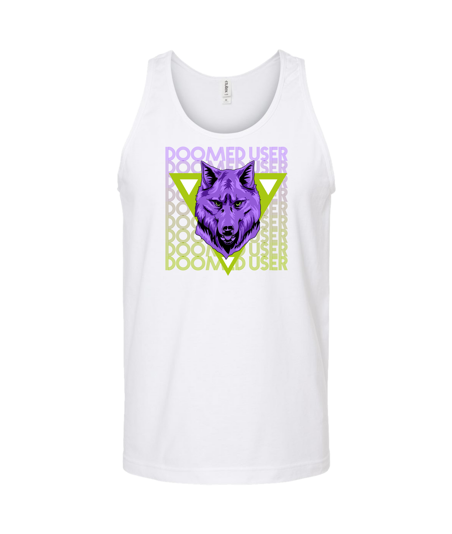 Doomed User - Wolf Purple - White Tank Top