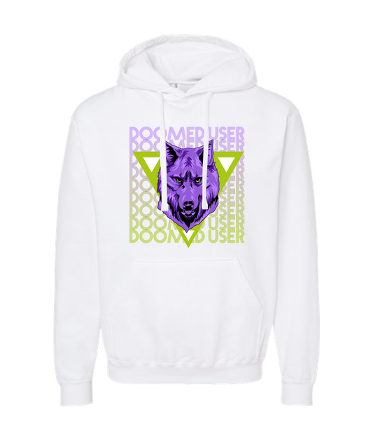 Doomed User - Wolf Purple - White Hoodie