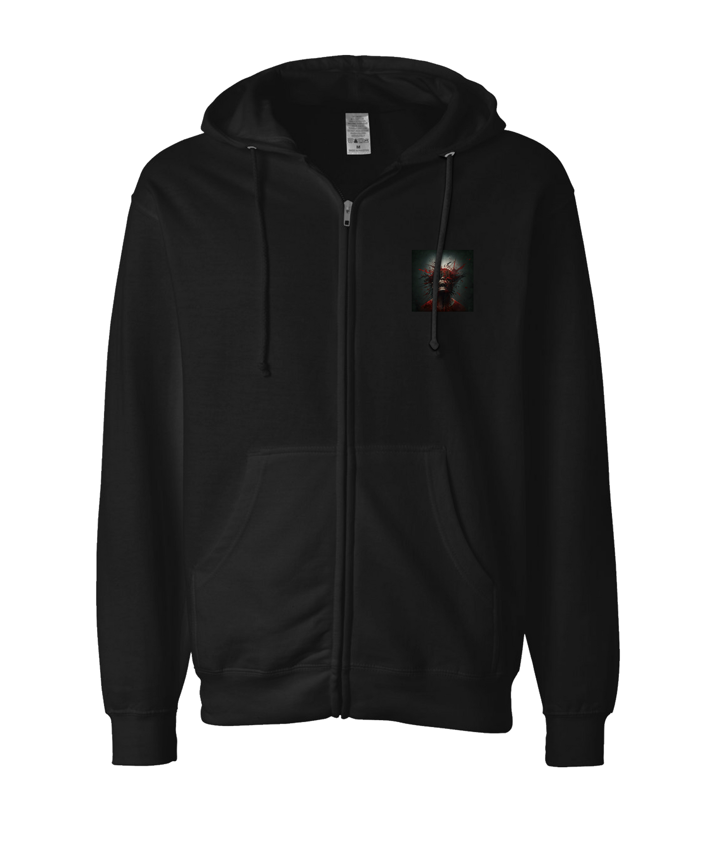 V-DUTOP - DESIGN 3 - Black Zip Up Hoodie