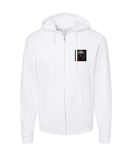 V-DUTOP - DESIGN 4 - White Zip Up Hoodie