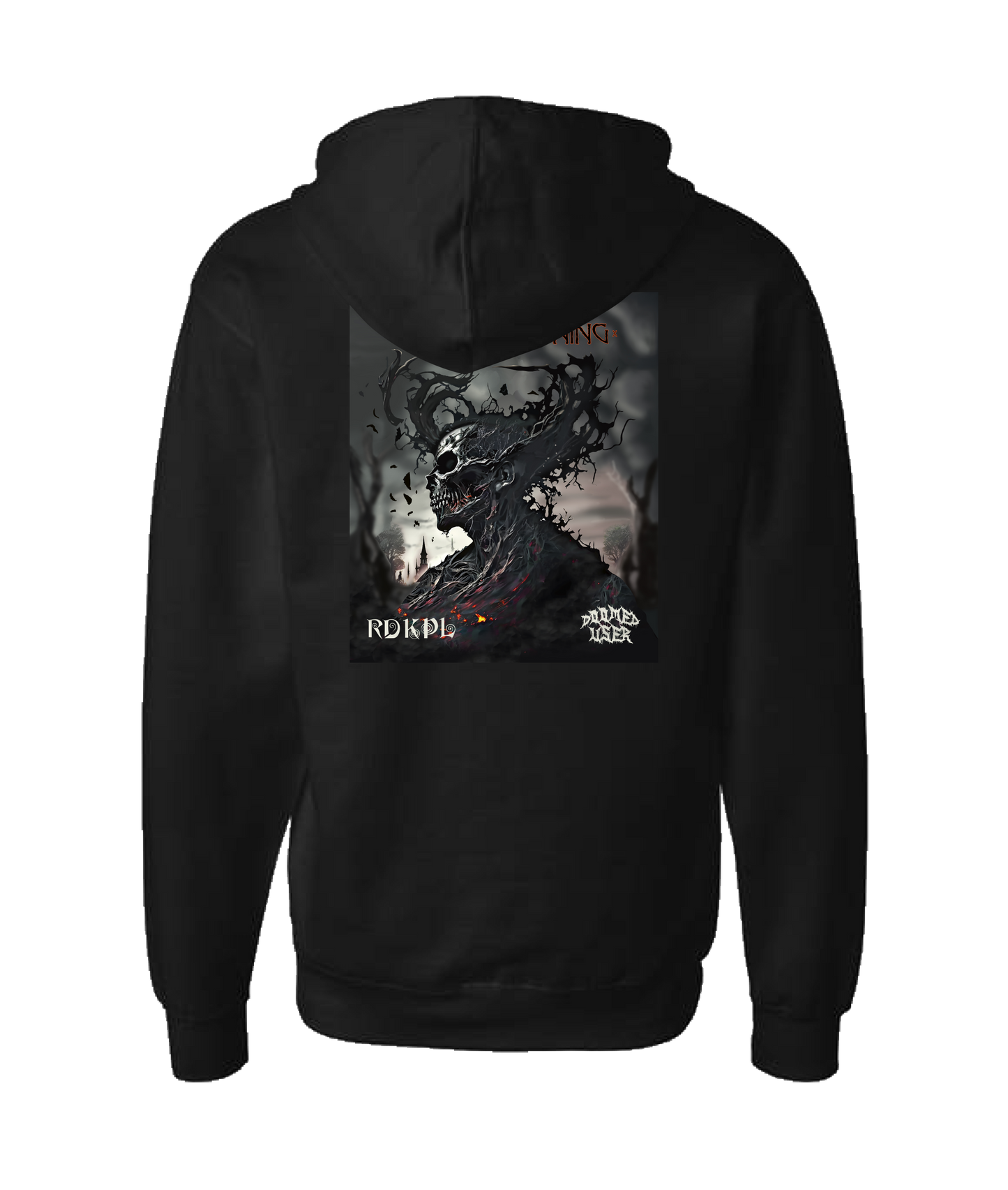 V-DUTOP - DESIGN 4 - Black Zip Up Hoodie